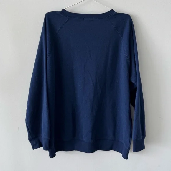 WILDFOX ‘Wellness Society’ Keely Raglan Sweatshirt in Medieval Blue - Picture 7 of 11